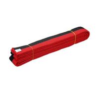 YELARXI Karate Belt, Martial Arts Ranking Belts Solid Cotton Double-Layered Core Long Soft Uniform Training Equipment Fitting for(Taekwondo/Karate/Judo/BJJ/Competition) 7.9ft & Red/Black