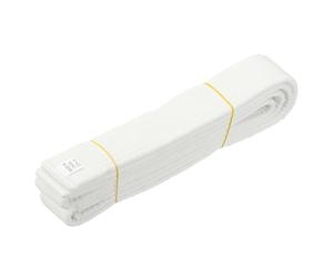 YELARXI Karate Belt, Martial Arts Ranking Belts Solid Cotton Double-Layered Core Long Soft Uniform Training Equipment Fitting for (Taekwondo/Karate/Judo/BJJ/Competition) 6.6 ft & White