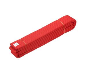 YELARXI Karate Belt, Martial Arts Ranking Belts Solid Cotton Double-Layered Core Long Soft Uniform Training Equipment Fitting for (Taekwondo/Karate/Judo/BJJ/Competition) 7.9 ft & Red