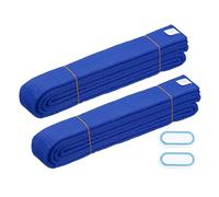 YELARXI Karate Belt, Martial Arts Ranking Belts with Name Tag Solid Cotton Double-Layered Core Long Soft Uniform Training Equipment Fitting for (Taekwondo/Karate/Judo) 7.2ft&2Pcs&Blue