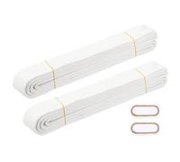 YELARXI Karate Belt, Martial Arts Ranking Belts with Name Tag Solid Cotton Double-Layered Core Long Soft Uniform Training Equipment Fitting for (Taekwondo/Karate/Judo) 9.2ft&2Pcs&White