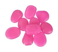 YELARXI Large Glow in the Dark Stones, Luminous Pebbles Stones Glowing Rocks Decorative Light Up Pebbles Fitting for (Fish Tank/Outdoor Garden Decor/Yard/Walkway) 10 Pcs & Dark Purple