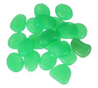 YELARXI Large Glow in the Dark Stones, Luminous Pebbles Stones Glowing Rocks Decorative Light Up Pebbles Fitting for (Fish Tank/Outdoor Garden Decor/Yard/Walkway) 20 Pcs & Cyan