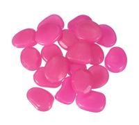 YELARXI Large Glow in the Dark Stones, Luminous Pebbles Stones Glowing Rocks Decorative Light Up Pebbles Fitting for (Fish Tank/Outdoor Garden Decor/Yard/Walkway) 20 Pcs & Dark Purple