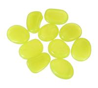 YELARXI Large Glow in the Dark Stones, Luminous Pebbles Stones Glowing Rocks Decorative Light Up Pebbles Fitting for (Fish Tank/Outdoor Garden Decor/Yard/Walkway) 10 Pcs & Yellow