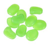 YELARXI Large Glow in the Dark Stones, Luminous Pebbles Stones Glowing Rocks Decorative Light Up Pebbles Fitting for (Fish Tank/Outdoor Garden Decor/Yard/Walkway) 10 Pcs & Green