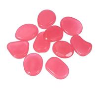 YELARXI Large Glow in the Dark Stones Resin Pink 10 Pcs | Luminous Pebbles Stones,Glowing Rocks,Decorative Light Up Pebbles,Fitting for Fish Tank,Outdoor Garden Decor,Yard,Walkway