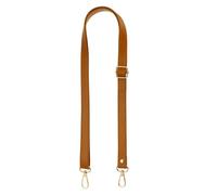 YELARXI Leather Purse Strap Replacement PU Crossbody Adjustable Long Strap with Gold Swivel Clasps, 26-51 Inch Fit for Handbag Shoulder Shoulder Bag (Brown)