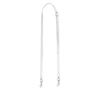 YELARXI Leather Purse Strap Replacement PU Crossbody Adjustable Long Strap with Silver Swivel Clasps, 43-47 Inch Fit for Handbag Shoulder Shoulder Bag (White)