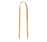 YELARXI Leather Purse Strap Replacement PU Crossbody Adjustable Long Strap with Silver Swivel Clasps, 43-47 Inch Fit for Handbag Shoulder Shoulder Bag (Orange)