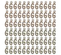 YELARXI Letter Charm A-Z Initial Alphabet Pendant Alloy Capital Charm, 0.4 Inch Width Fit for Jewelry Making Bracelets DIY Necklace - g (100 Pack, Dark Cyan/Red Bronze)