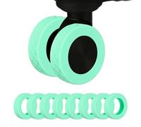 YELARXI Luggage Wheel Protection Cover, Wear Resistant Anti Noise Silicone Suitcase Protective Covers, 8Pcs &Mint Green -Fitting for 2.2-2.6" Spinner Wheel Suitcases Travel