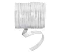 YELARXI Maxi Piping Bias Tape, 5 Yards Piping Trim with Cord Satin Binding Lip Cord Trim Fit for Sewing Garment Webbing Trimming Crafts Decorating - (Silver)