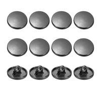 YELARXI Metal Round Flat Buttons, Alloy Shank Round Shaped Sewing Buttons - Fitting for (Men - Women - Coat - Shirt - Suit - Trousers - Sewing Crafts) 12 mm & 12 Pack & Black
