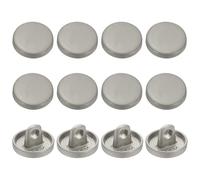 YELARXI Metal Round Flat Buttons, Alloy Shank Round Shaped Sewing Buttons - Fitting for (Men - Women - Coat - Shirt - Suit - Trousers - Sewing Crafts) 10 mm & 12 Pack & Mist Silver