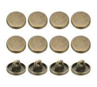 YELARXI Metal Round Flat Buttons, Alloy Shank Round Shaped Sewing Buttons - Fitting for (Men - Women - Coat - Shirt - Suit - Trousers - Sewing Crafts) 9 mm & 12 Pack & Bronze Tone
