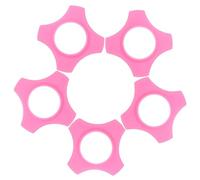 YELARXI Microphone Anti-Roll Rings, Rubber Mic Rolling Protection Ring - Fitting for (Wireless Handheld KTV Karaoke Microphones Protection), 5 Pack & 1.4 x 2.9" & Pink