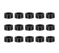 YELARXI Multi Purpose Rubber Spacer, 8mm ID x 15 OD x 6mm t Neoprene Round Anti-vibration Isolation Pads Bushings Spacer Washer Fit for HVAC Bolts Car Accessories (15 Pcs)