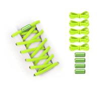 YELARXI No Tie Shoelaces Tieless Elastic Shoe Laces Replacement, with 4 Metal Locks Buckles Fit for Sneakers Canvas Shoes, Light Green, 39 Inch