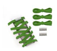 YELARXI No Tie Shoelaces Tieless Elastic Shoe Laces, with 2 Metal Locks Buckles for Adults Sneakers, Grass Green, 39 Inch