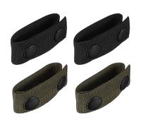 YELARXI Nylon Belt Keepers for Duty Belt, Keepers Accessories with Double Snaps for 1 Wide, 4 Pcs Black/Army Green-Fitting for Police, Utility Waistband Gear Accessories