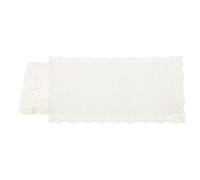 YELARXI Paper Doilies, 11.8 Inch White Lace Doilies Rectangle Disposable Decorative Placemats Hollow Flower for Desserts Food Crafts Parties Birthday Tableware Decoration (100 Pack, White)
