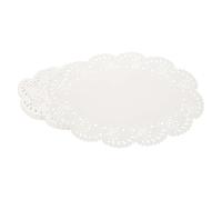 YELARXI Paper Doilies, 12.6 Inch White Lace Doilies Oval Disposable Decorative Placemats Hollow Flower for Cakes Desserts Food Crafts Parties Birthday Tableware Decoration (50 Pack, White)