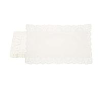 YELARXI Paper Doilies, 13.8 Inch White Lace Doilies Rectangle Disposable Decorative Placemats Hollow Flower for Desserts Food Crafts Parties Birthday Tableware Decoration (100 Pack, White)
