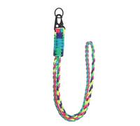 YELARXI Paracord Lanyard, 550 Keychain Lanyard Heavy Duty Necklace Keychains Braided Wrist Strap for Men Women Outdoor Activity Survival Keys Whistle Rope ID Badges (Colorful