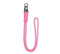 YELARXI Paracord Lanyard, 550 Keychain Lanyard Heavy Duty Necklace Keychains Braided Wrist Strap for Men Women Outdoor Activity Survival Keys Whistle Rope ID Badges (Pink)