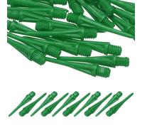 YELARXI Plastic Dart Tips, 2BA Thread Soft Tip Dart Points Replacement Dart Accessories- Fitting for (Electronic Dartboard/Practice/Home Entertainment/Competition) 30 Pack & Green