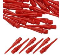 YELARXI Plastic Dart Tips, 2BA Thread Soft Tip Dart Points Replacement Dart Accessories- Fitting for (Electronic Dartboard/Practice/Home Entertainment/Competition) 50 Pack & Red