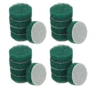YELARXI Power Scrub Pads, Scrubbing Pads 180 Grits Scouring Discs - Fitting for (Home Kitchen Cleaning - Drill Attachment - Scrubber Replacement) 20 Pcs & 2 Inch & Green