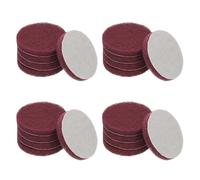 YELARXI Power Scrub Pads, Scrubbing Pads 320 Grits Scouring Discs - Fitting for (Home Kitchen Cleaning - Drill Attachment - Scrubber Replacement) 20 Pcs & 3 Inch & Red