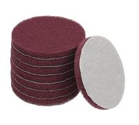 YELARXI Power Scrub Pads, Scrubbing Pads 800 Grits Scouring Discs - Fitting for (Home Kitchen Cleaning - Drill Attachment - Scrubber Replacement) 8 Pcs & 4 Inch & Dark Red