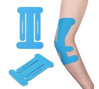 YELARXI Precut Kinesiology Tape for Elbow, Elbow Support Stability Athletic Tape, 12 Pack & Waterproof Elastic & Blue - Fitting for (Sports/Running/Gym)