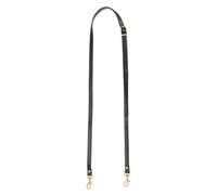 YELARXI Purse Strap Replacement PU Crossbody Adjustable Long Strap with Gold Swivel Clasps, 43-47 Inch Fit for Handbag Shoulder Shoulder Bag (Black)