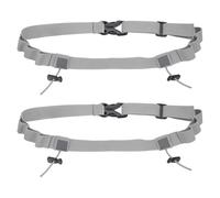 YELARXI Race Number Belt, Elastic Comfortable Running Belts with 6 Energy Gel Loops, Sport Race Bib Holder 2 Pcs & Light Gray-Fitting for (Running/Triathlon/Marathon/Cycling)