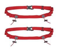 YELARXI Race Number Belt, Elastic Comfortable Running Belts with 6 Energy Gel Loops, Sport Race Bib Holder 2 Pcs & Red-Fitting for (Running/Triathlon/Marathon/Cycling)