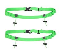YELARXI Race Number Belt, Elastic Comfortable Running Belts with 6 Energy Gel Loops, Sport Race Bib Holder 2 Pcs & Fluorescent Green-Fitting for (Running/Triathlon/Marathon/Cycling)