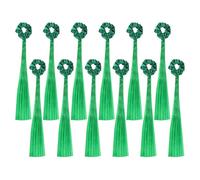 YELARXI Rainbow Dance Ribbons, Rhythm Wrist Streamers Hand Held 24 Pcs & Polyester & Green - Fitting for (Christmas/Valentines/Dancing/Gymnastics/Birthday/Party)