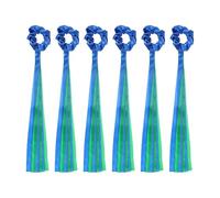 YELARXI Rainbow Dance Ribbons, Rhythm Wrist Streamers Hand Held 6 Pcs & Polyester & Blue & Green - Fitting for (Christmas/Valentines/Dancing/Gymnastics/Birthday/Party)