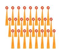 YELARXI Rainbow Dance Ribbons, Rhythm Wrist Streamers Hand Held 6 Pcs & Polyester & Orange - Fitting for (Christmas/Valentines/Dancing/Gymnastics/Birthday/Party)