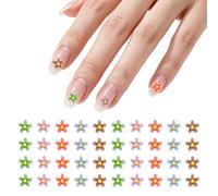 YELARXI Resin Flowers, Mini 3D Flowers for Nails Micro Landscaping Decorations Tiny Resin 50 Pcs & Mixed Colors - Fitting for Fairy Garden Decor/DIY Crafts/Terrarium