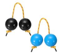 YELARXI Rhythm African Shaker Kashaka Shaker Ball Kashaka Hand Percussion Instruments with Yellow Rope, Fit for Adults Wedding Party Musical Class Show (2 Pack, Black/Blue)