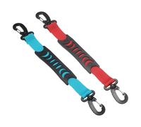 YELARXI Roller Skate Lifter, Skate Leash with Carrying Handle Buckle Fixing Accessory 13 Inch & 2 Pack & Nylon & Sky Blue/Red - Fitting for (Ski Boots/Snowboard Shoes/Skating Shoes)