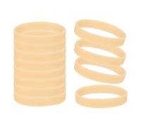YELARXI Rubber Bracelets, Glow in the Dark Silicone Bracelets Wristbands for Adults Glow Wrist Band 12 Pcs & Orange-Fitting for (Glow Party/Sport/Teen Games/Team Favors)
