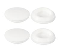 YELARXI Rubber Plugs, Silicone Hole Plugs, T Type Rubber Stoppers, Waterproof Snap Locking End Caps - Fitting for (42 mm Round Holes/Kitchen/Furniture) 42 mm & 4 Pack & White