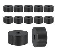 YELARXI Rubber Spacer, Thick Rubber Bushing Washers Anti Vibration Spacer Round Isolation Pads, 0.5" x 0.1" x 0.2"(12 x 3 x 6 mm) Fit for Hardware Home Car Accessories (12 Pack, Black)