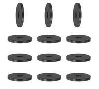 YELARXI Rubber Spacer, Thick Rubber Bushing Washers Anti Vibration Spacer Round Isolation Pads, 0.8" x 0.2" x 0.1"(20 x 5 x 2 mm) Fit for Hardware Home Car Accessories (12 Pack, Black)